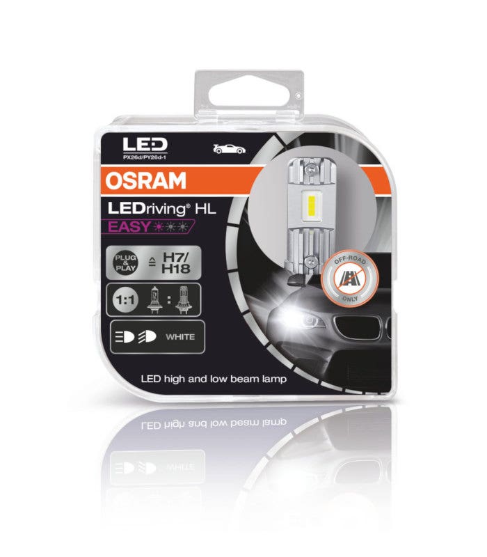 Osram LEDriving HL Easy H7/H18 12V/16W - Set 2 Stuks Top Merken Winkel